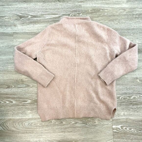 Amore Pink Angora Rabbit Hair Soft Sweater Relaxed fit Mock neck sz M - Picture 6 of 6